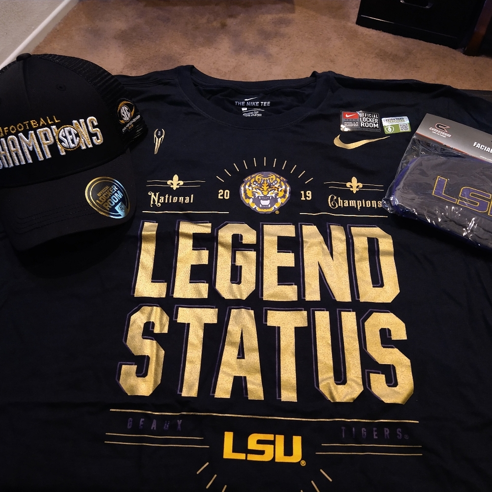 LSU Tigers Nike College Football Playoff 2019 National Champions T-shirt Bundle